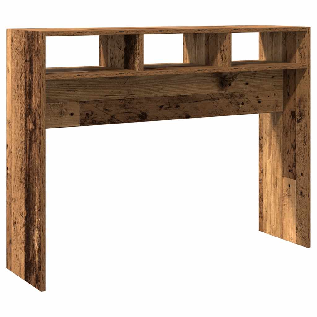 konsolbord 105x30x80 cm konstrueret træ antikt træ