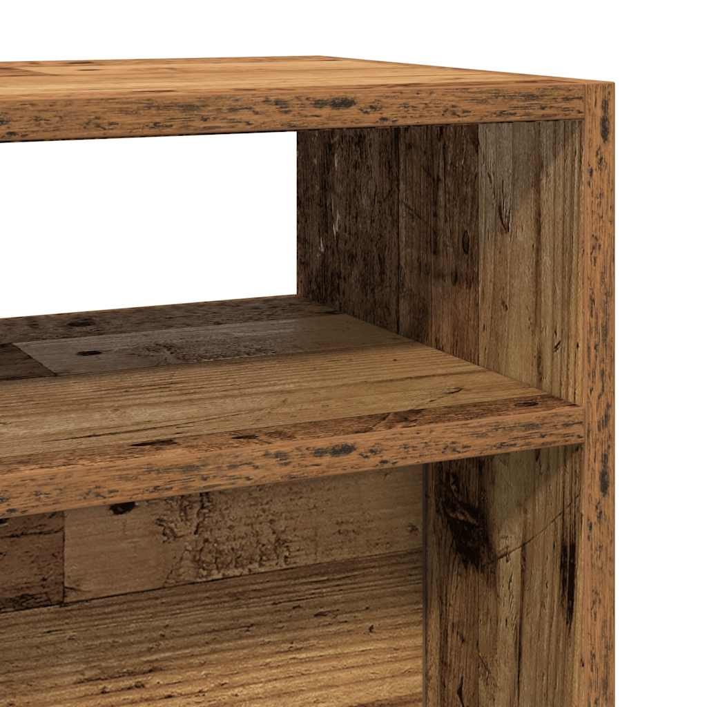 konsolbord 105x30x80 cm konstrueret træ antikt træ