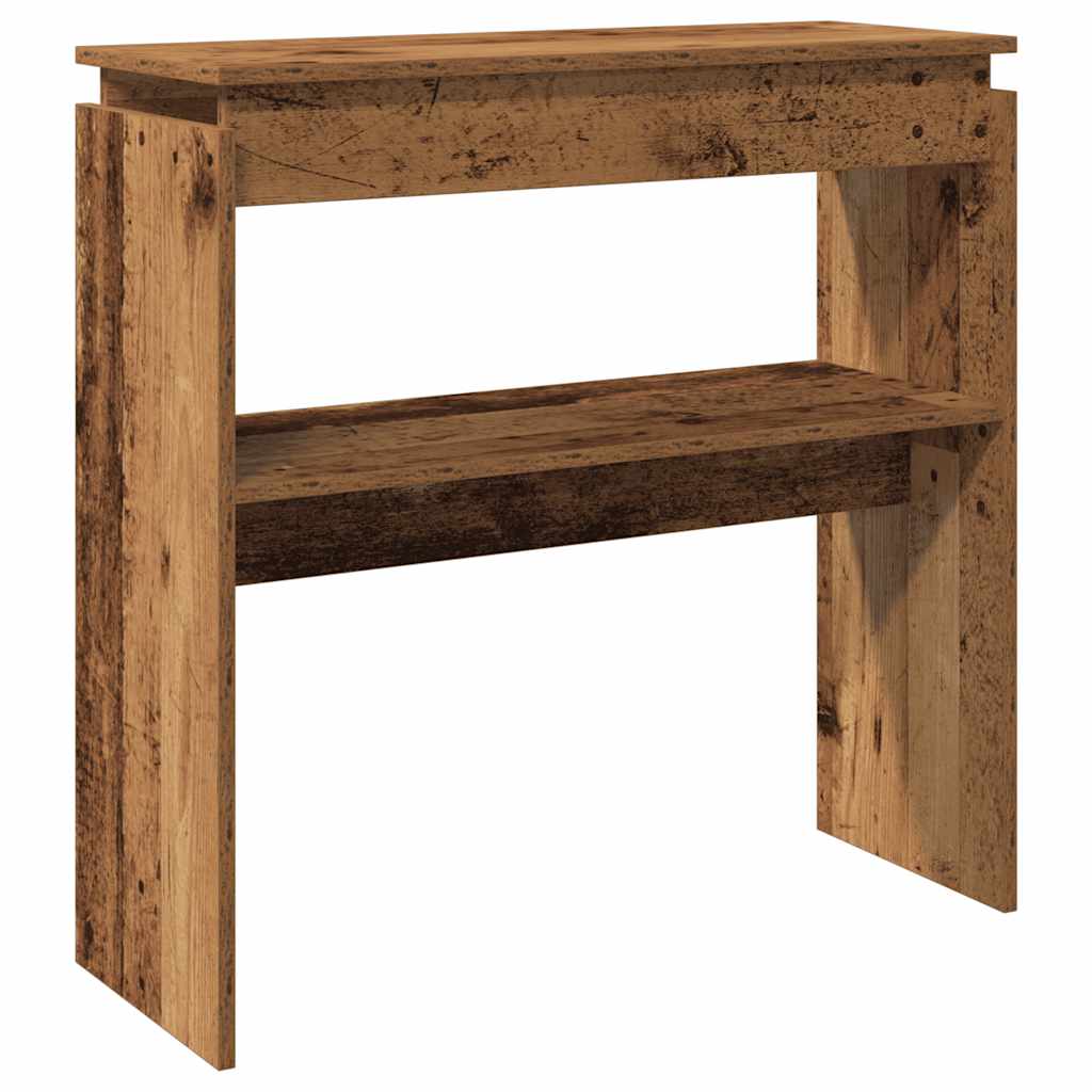 konsolbord 80x30x80 cm konstrueret træ antikt træ