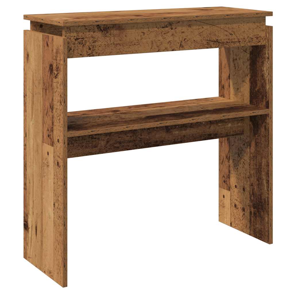 konsolbord 80x30x80 cm konstrueret træ antikt træ