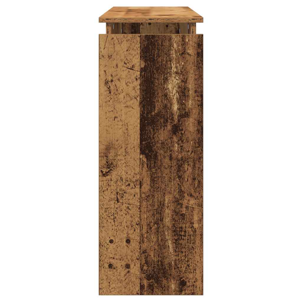 konsolbord 102x30x80 cm konstrueret træ antikt træ