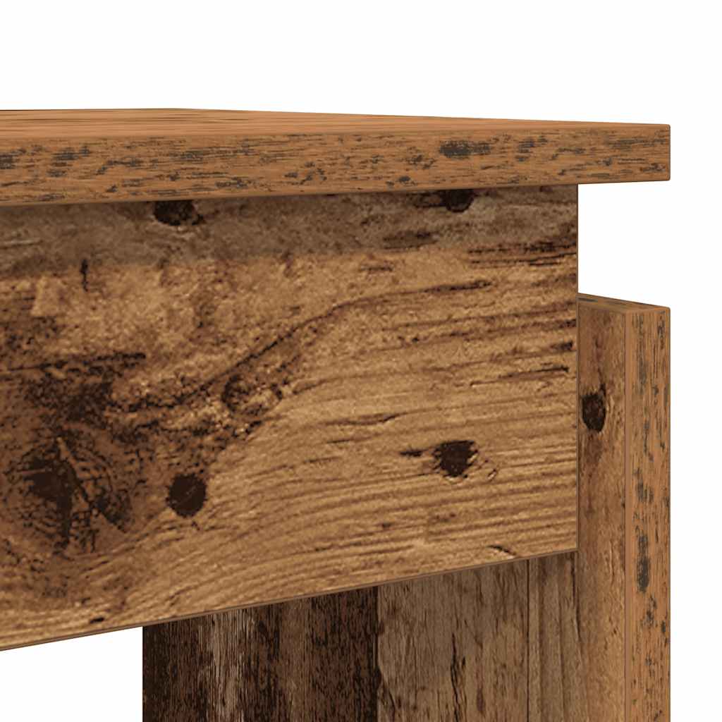 konsolbord 102x30x80 cm konstrueret træ antikt træ