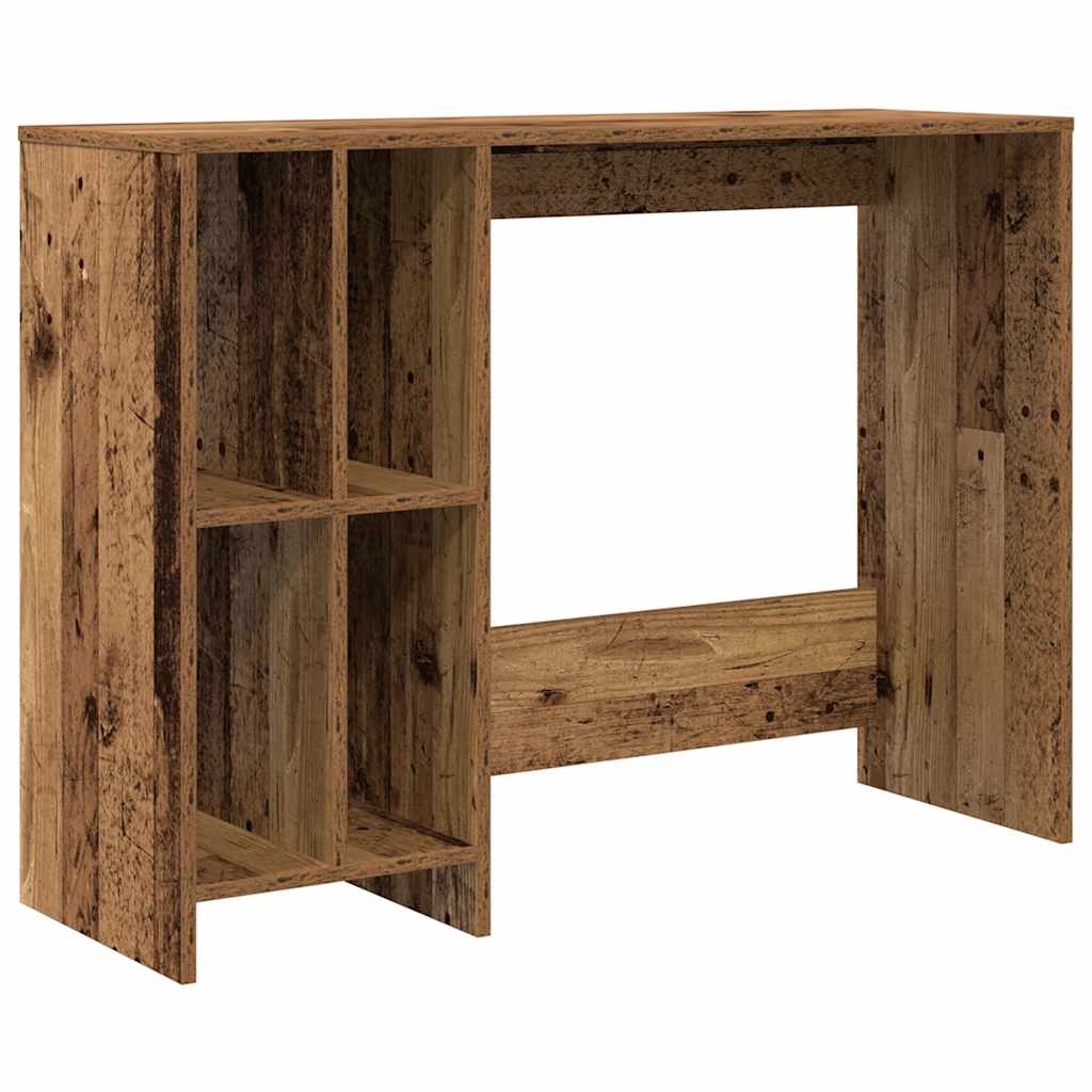 skrivebord 102,5x35x75 cm konstrueret træ antikt træ