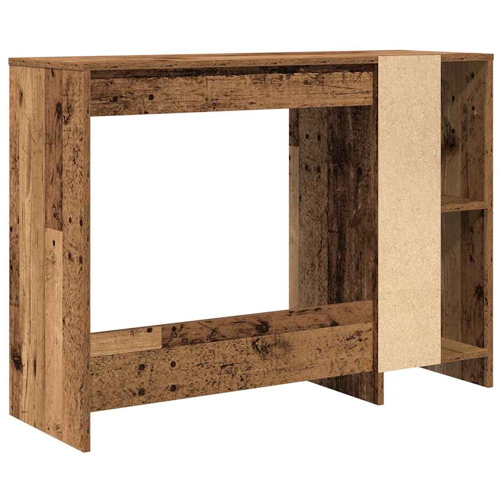 skrivebord 102,5x35x75 cm konstrueret træ antikt træ