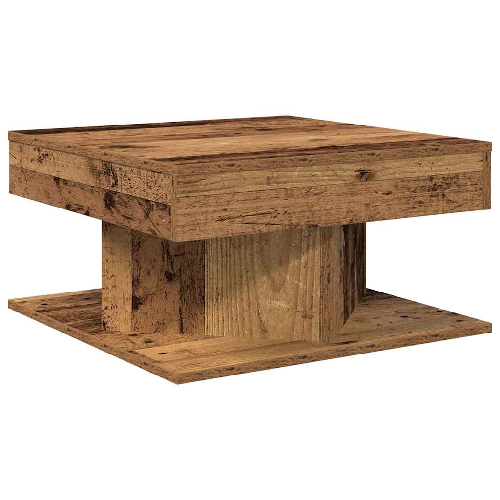 sofabord 55x55x30 cm konstrueret træ antikt træ