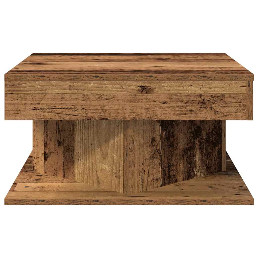 sofabord 55x55x30 cm konstrueret træ antikt træ