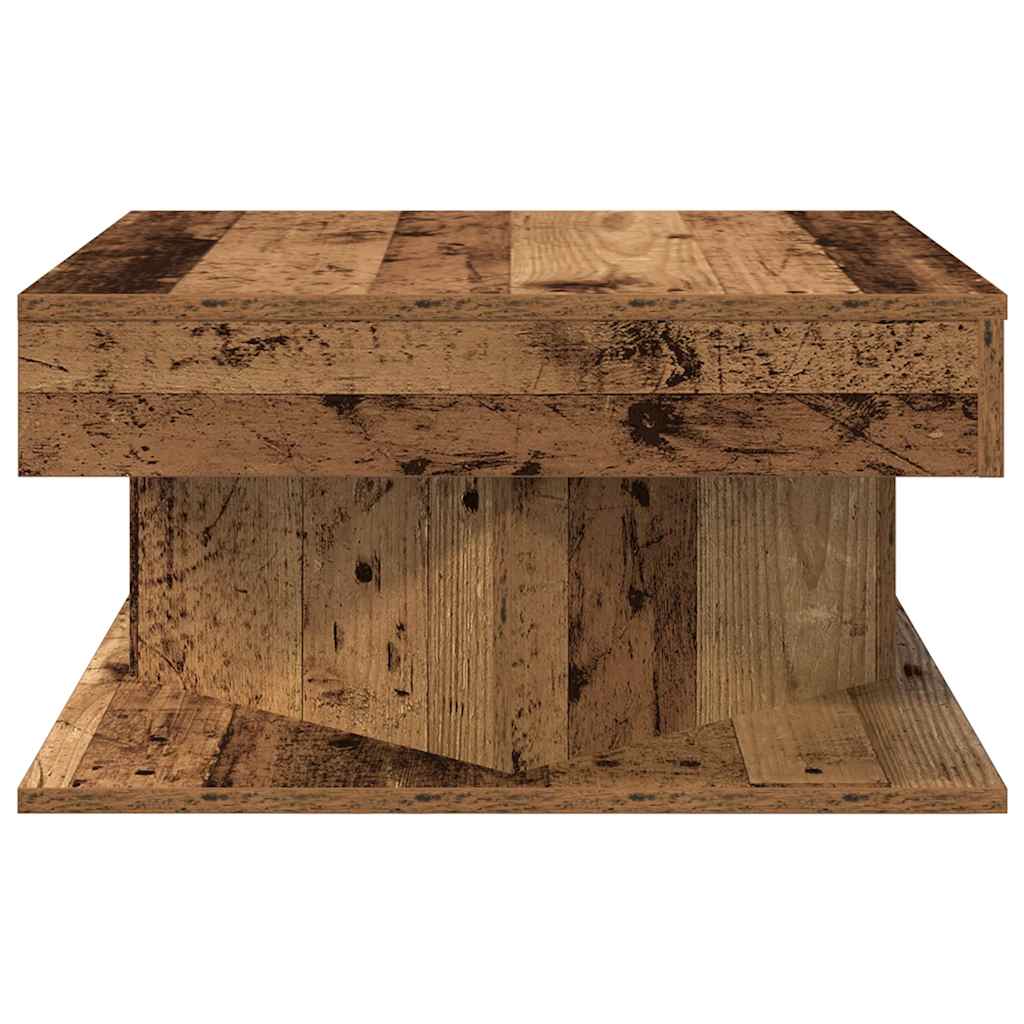 sofabord 55x55x30 cm konstrueret træ antikt træ