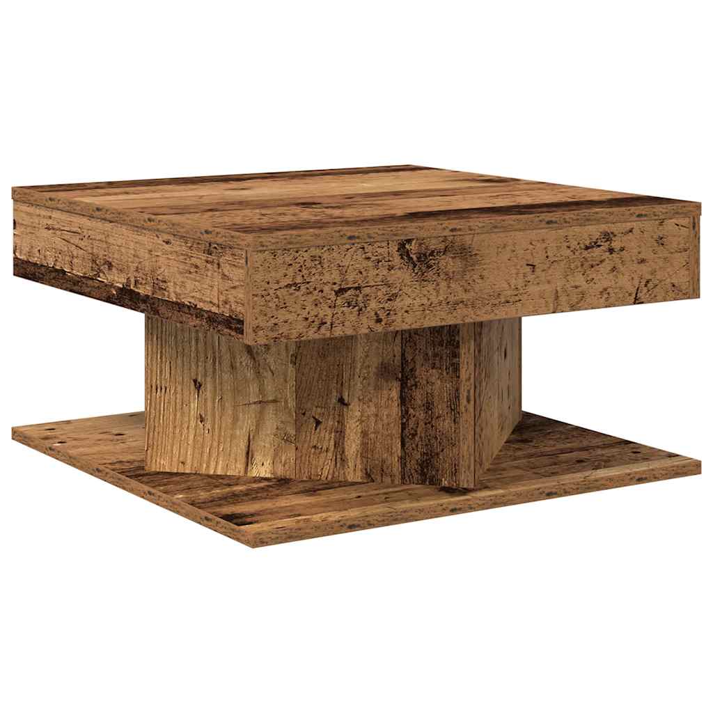 sofabord 55x55x30 cm konstrueret træ antikt træ