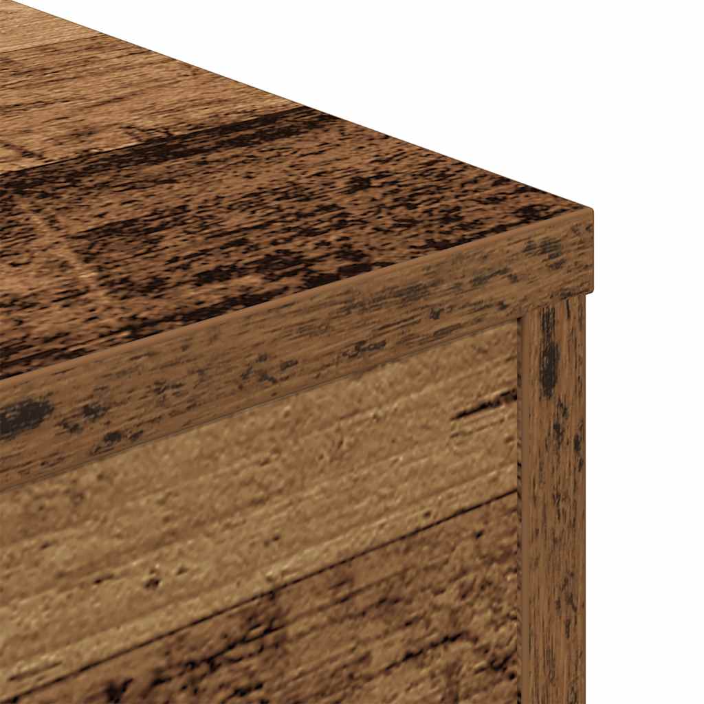 sofabord 55x55x30 cm konstrueret træ antikt træ