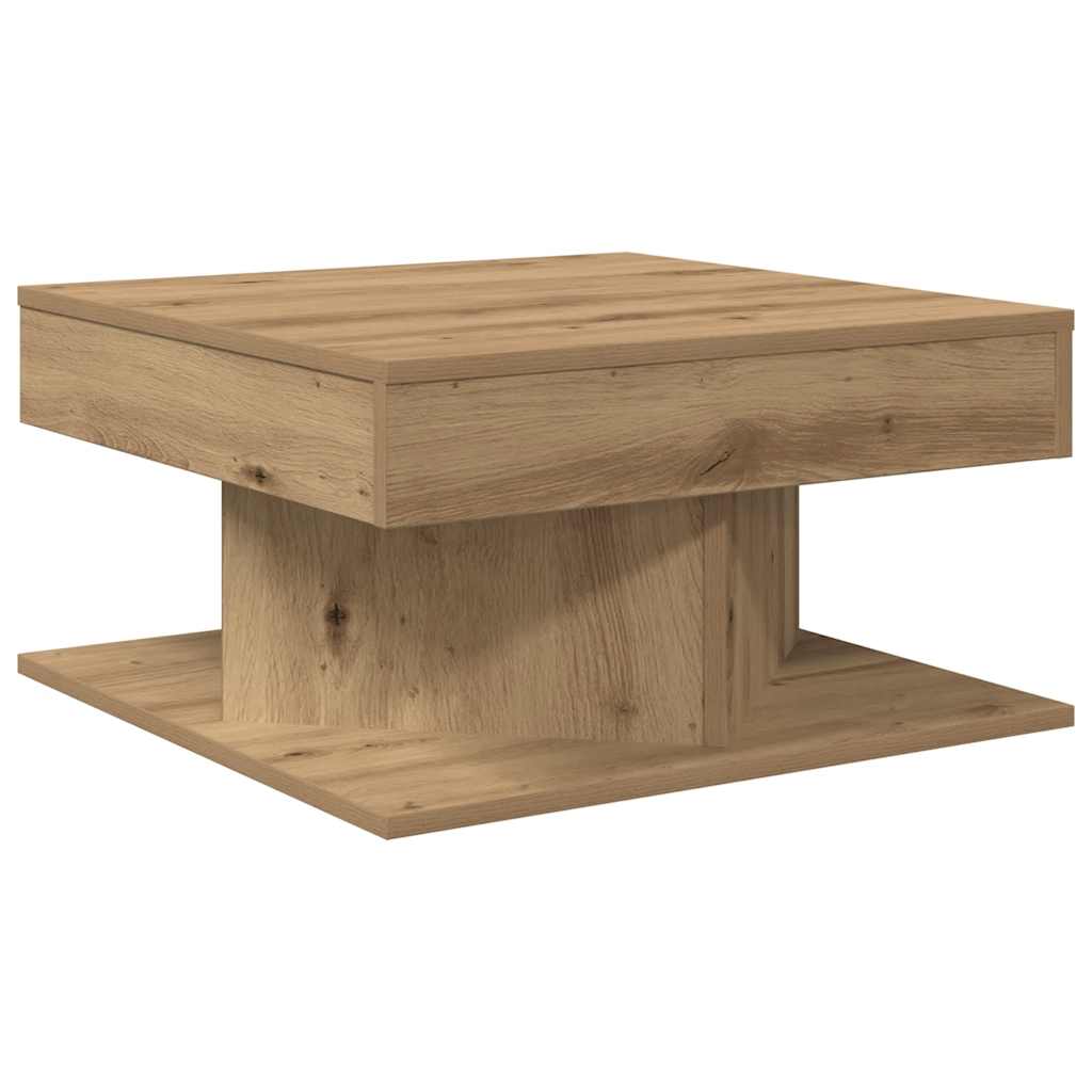 sofabord 55x55x30 cm konstrueret træ kunsteg