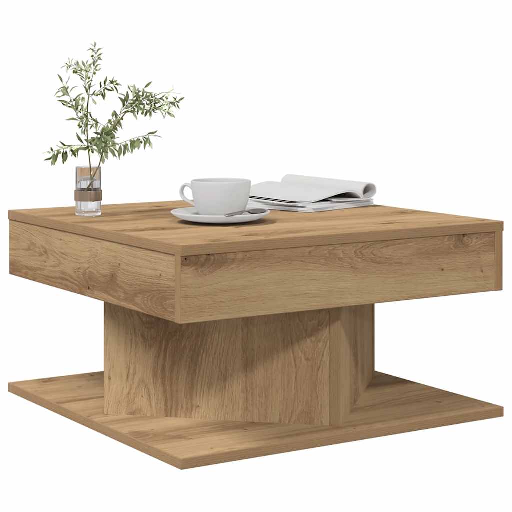 sofabord 55x55x30 cm konstrueret træ kunsteg