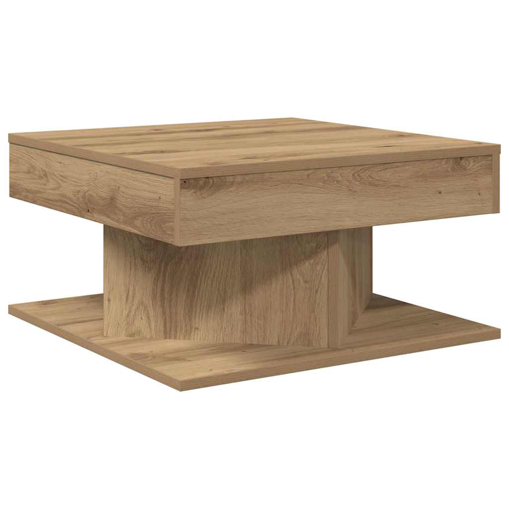 sofabord 55x55x30 cm konstrueret træ kunsteg