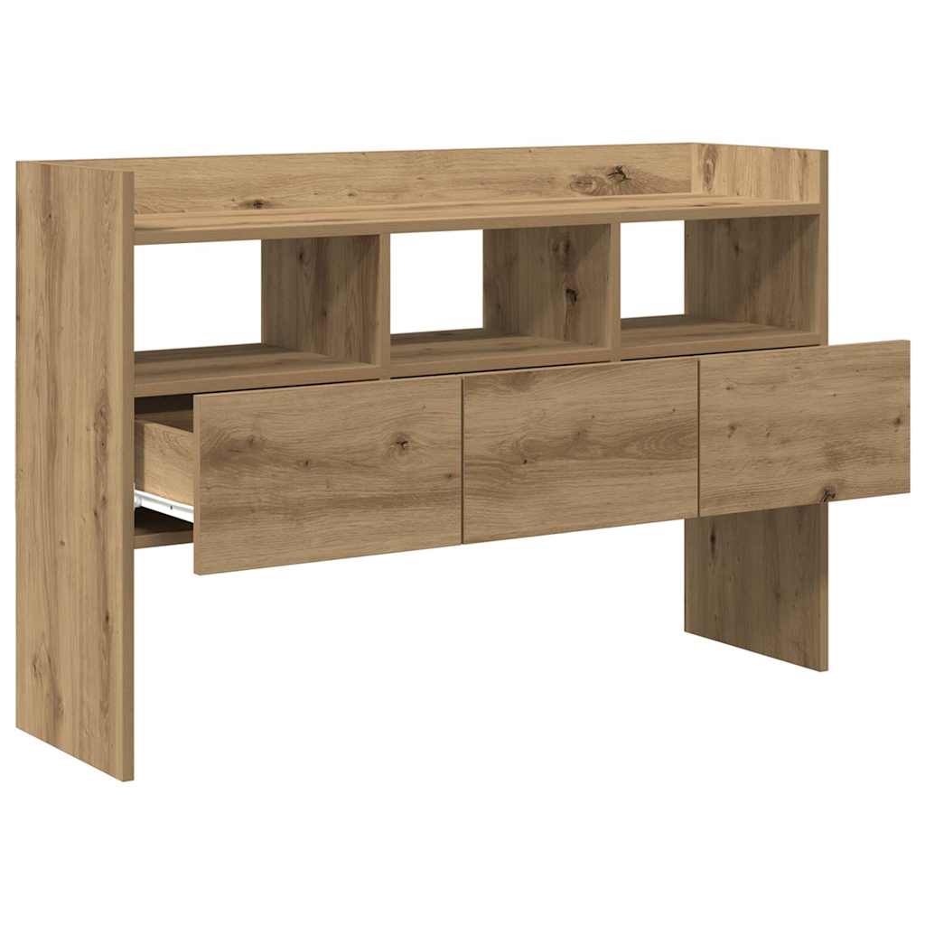 skænk 105x30x70 cm konstrueret træ egetræsfarve