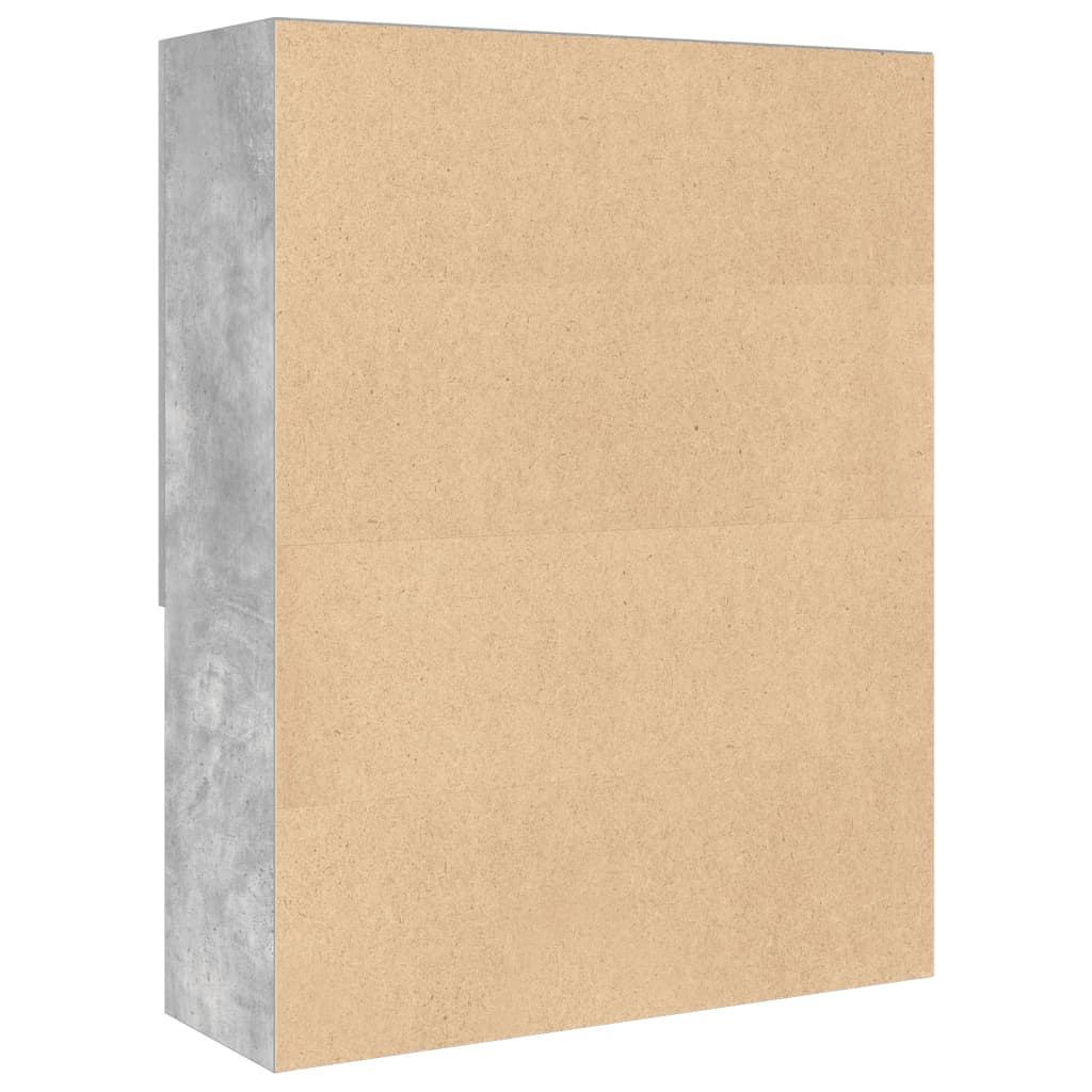 vaskemaskineskab 70,5x25,5x90 cm betongrå