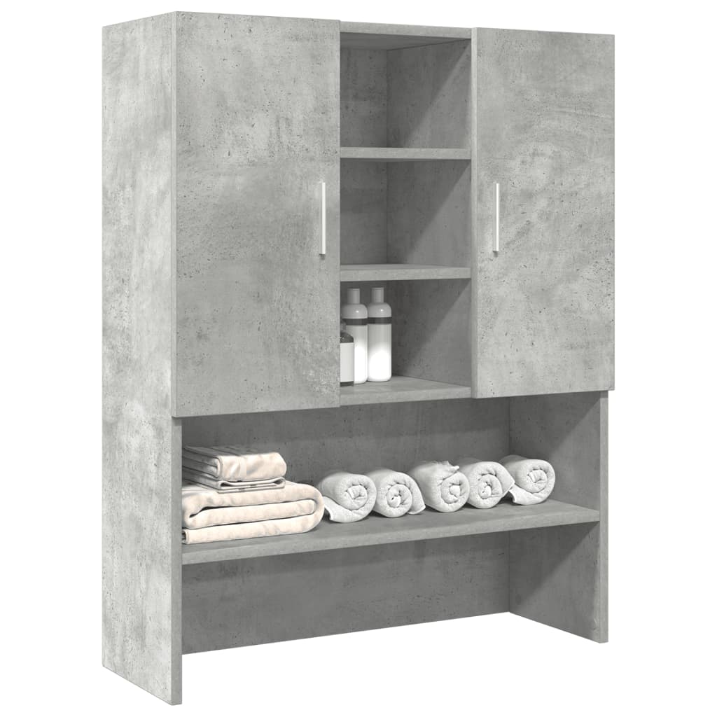 vaskemaskineskab 70,5x25,5x90 cm betongrå