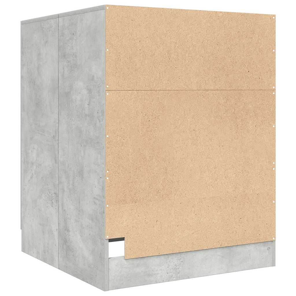 vaskemaskineskab 70,5x71,5x91,5 cm betongrå