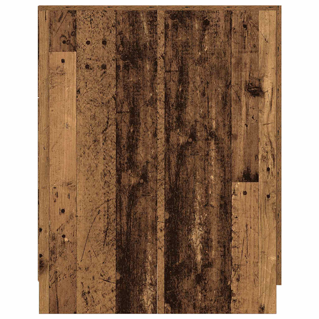 vaskemaskineskab 70,5x71,5x91,5 cm antikt træ