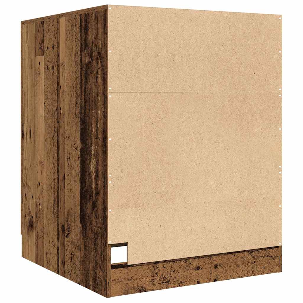 vaskemaskineskab 70,5x71,5x91,5 cm antikt træ