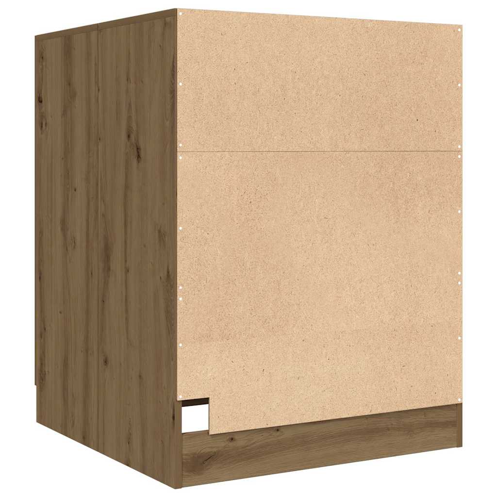vaskemaskineskab 70,5x71,5x91,5 cm kunsteg