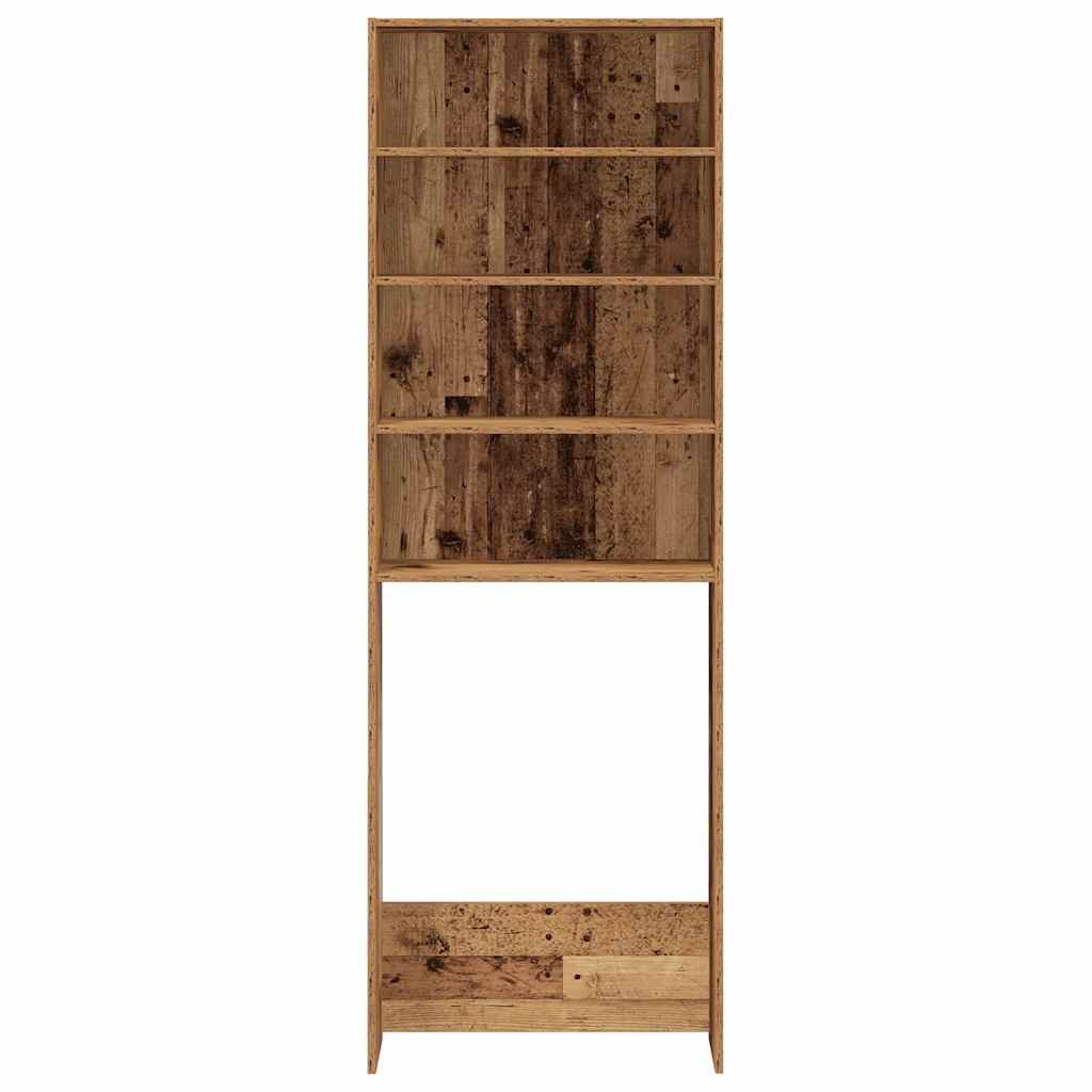 vaskemaskineskab 64x24x190 cm antikt træ