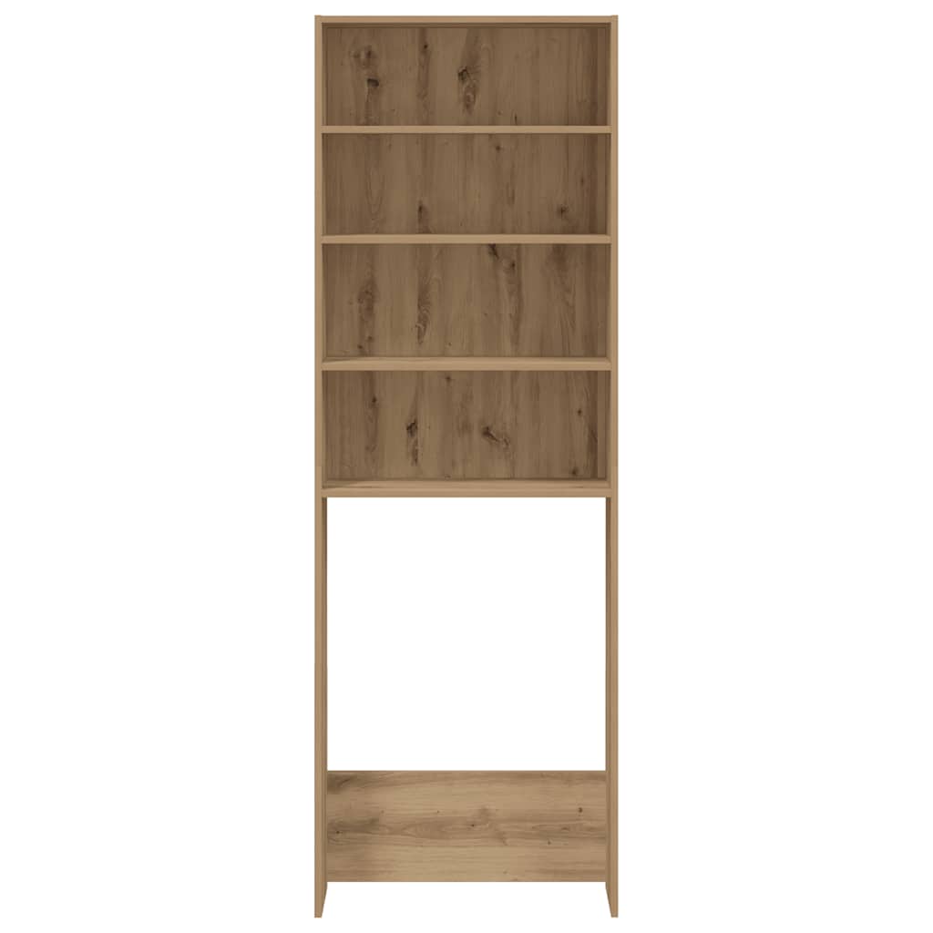 vaskemaskineskab 64x24x190 cm egetræ