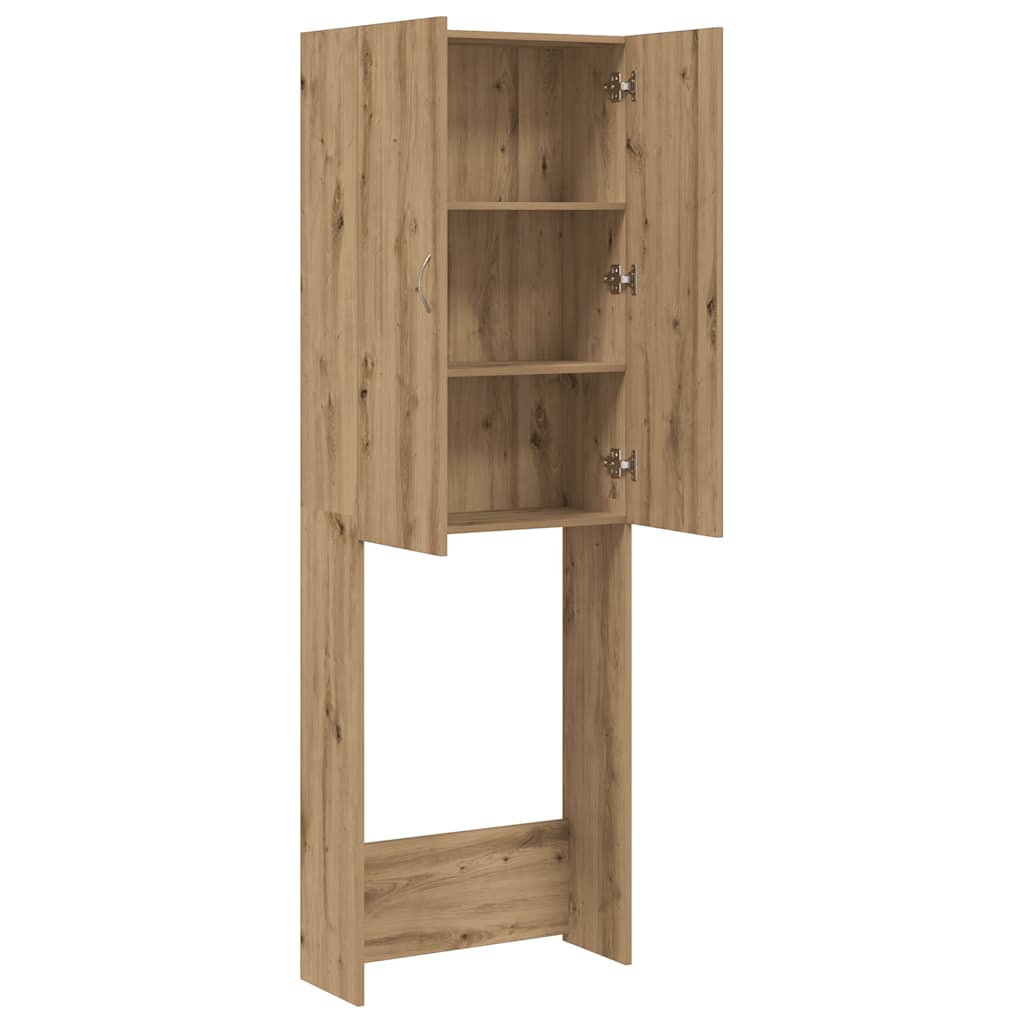 vaskemaskineskab 64x25,5x190 cm kunsteg