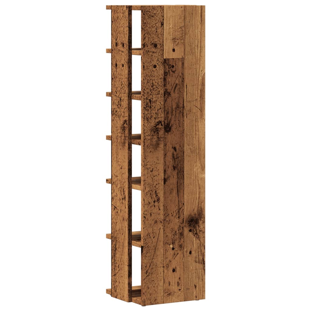 skoskabe 2 stk. 28x27x102 cm konstrueret træ gammelt træ-look