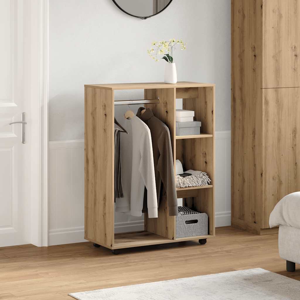 garderobe 80x40x110 cm konstrueret træ kunsteg