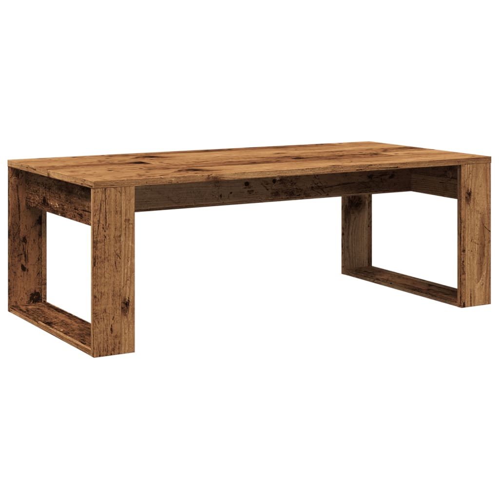 sofabord 102x50x35 cm konstrueret træ antikt træ