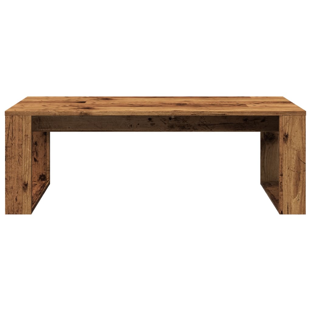 sofabord 102x50x35 cm konstrueret træ antikt træ