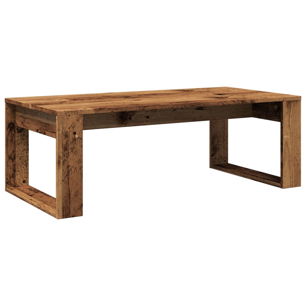 sofabord 102x50x35 cm konstrueret træ antikt træ
