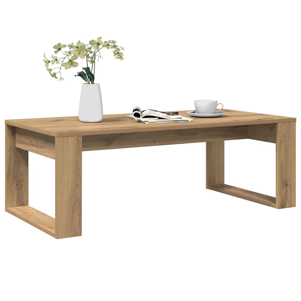 sofabord 102x50x35 cm konstrueret træ kunsteg