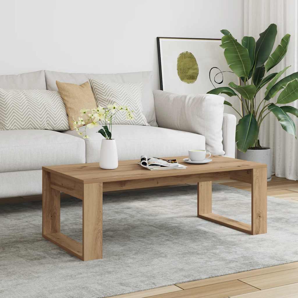 sofabord 102x50x35 cm konstrueret træ kunsteg