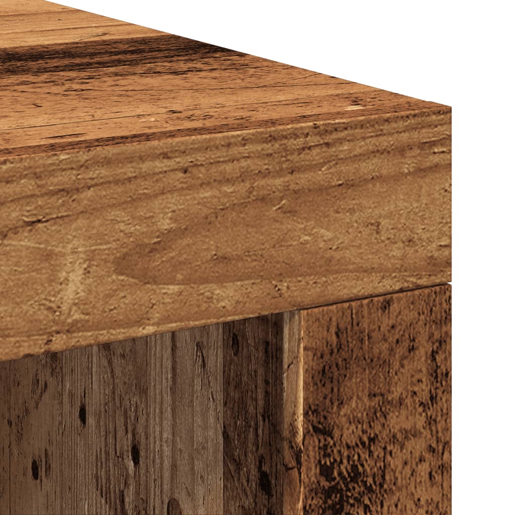 sofabord 102x50x35 cm konstrueret træ antikt træ