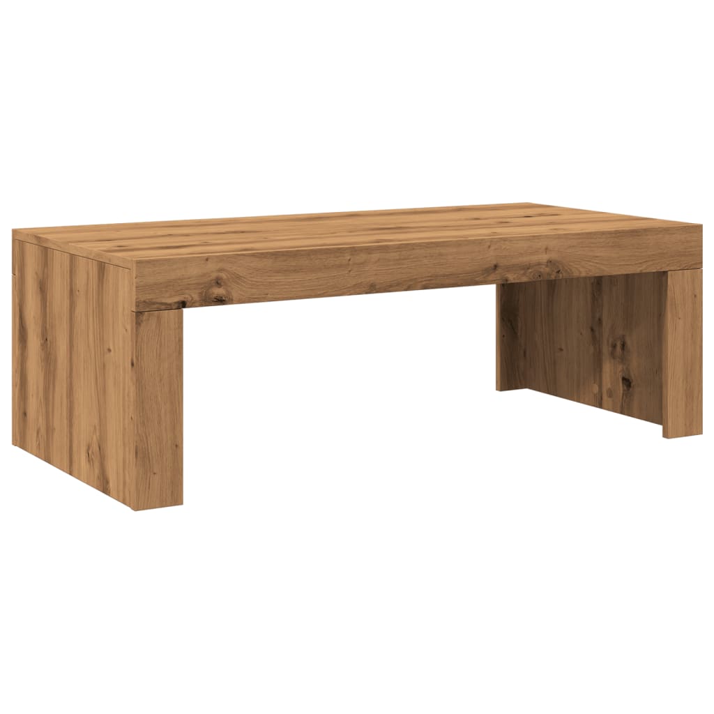 sofabord 102x50x35 cm konstrueret træ kunsteg