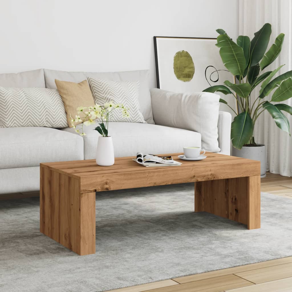 sofabord 102x50x35 cm konstrueret træ kunsteg