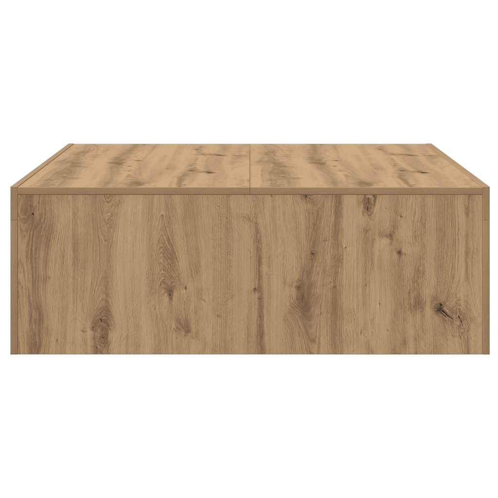 sofabord 100x100x35 cm konstrueret træ kunsteg