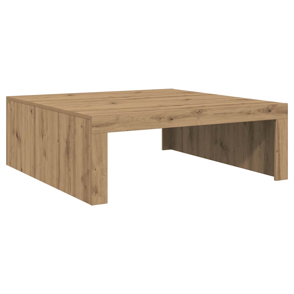 sofabord 100x100x35 cm konstrueret træ kunsteg