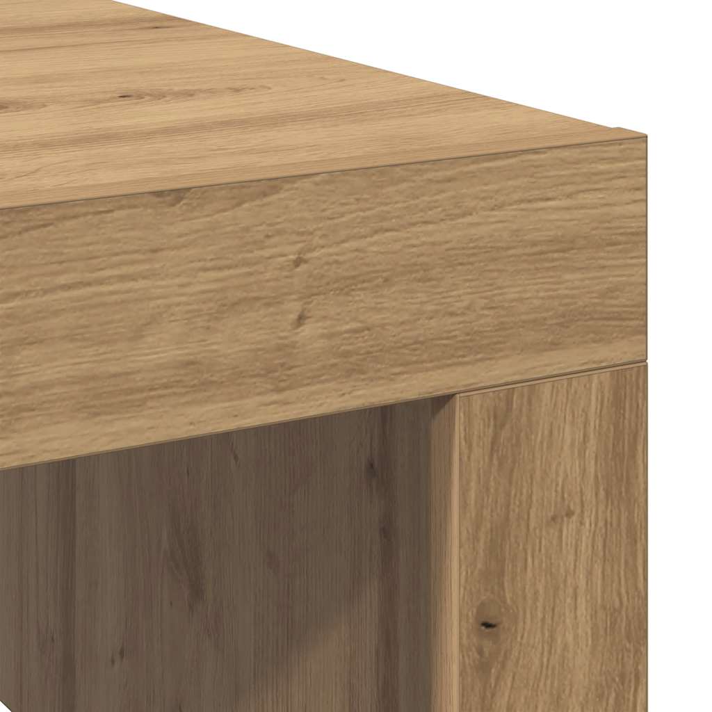 sofabord 100x100x35 cm konstrueret træ kunsteg