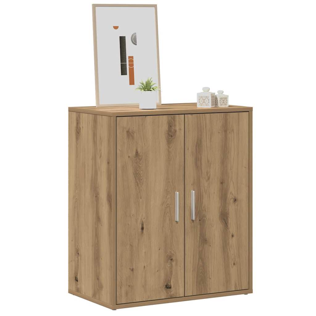 skoskab 60x35x70 cm konstrueret træ kunsteg