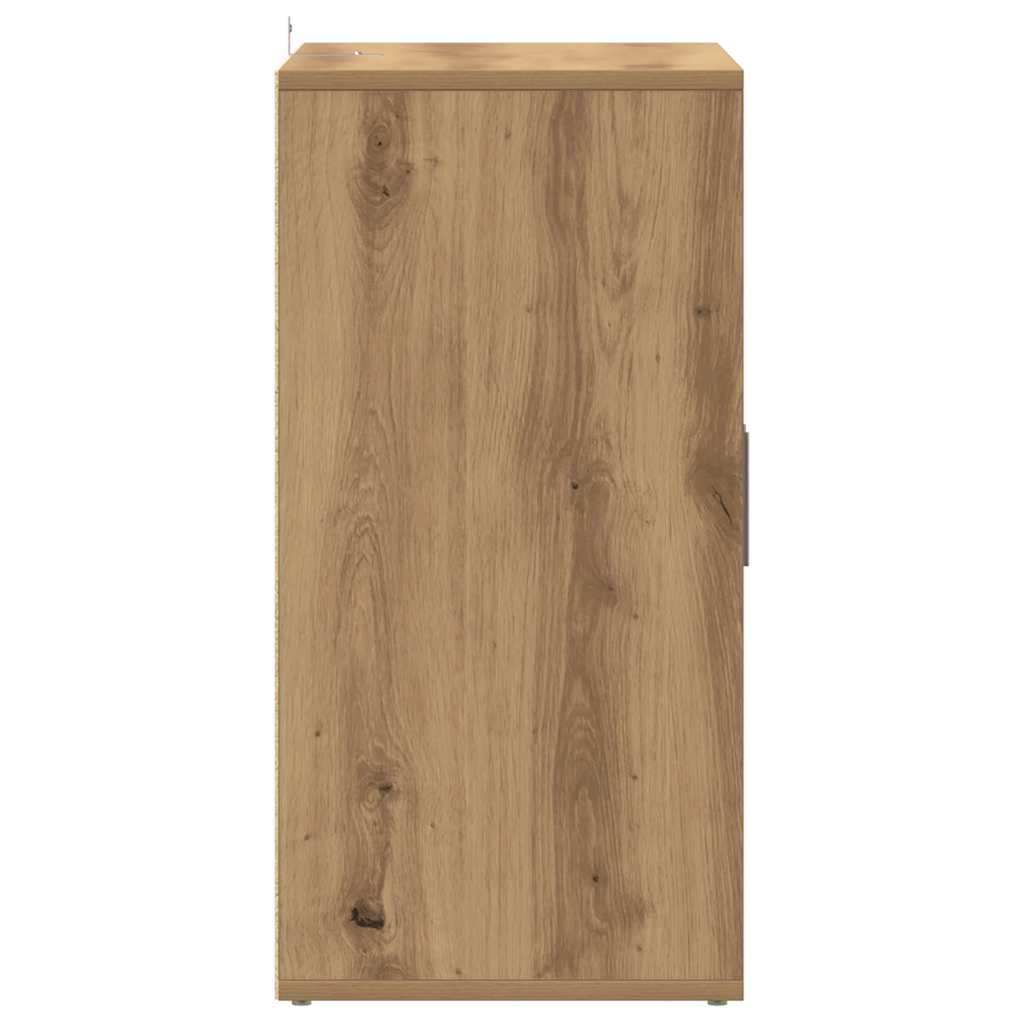 skoskab 60x35x70 cm konstrueret træ kunsteg