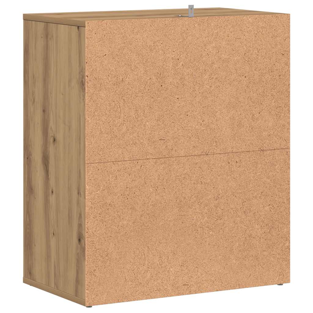 skoskab 60x35x70 cm konstrueret træ kunsteg