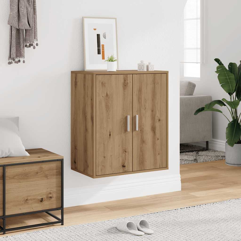 skoskab 60x35x70 cm konstrueret træ kunsteg
