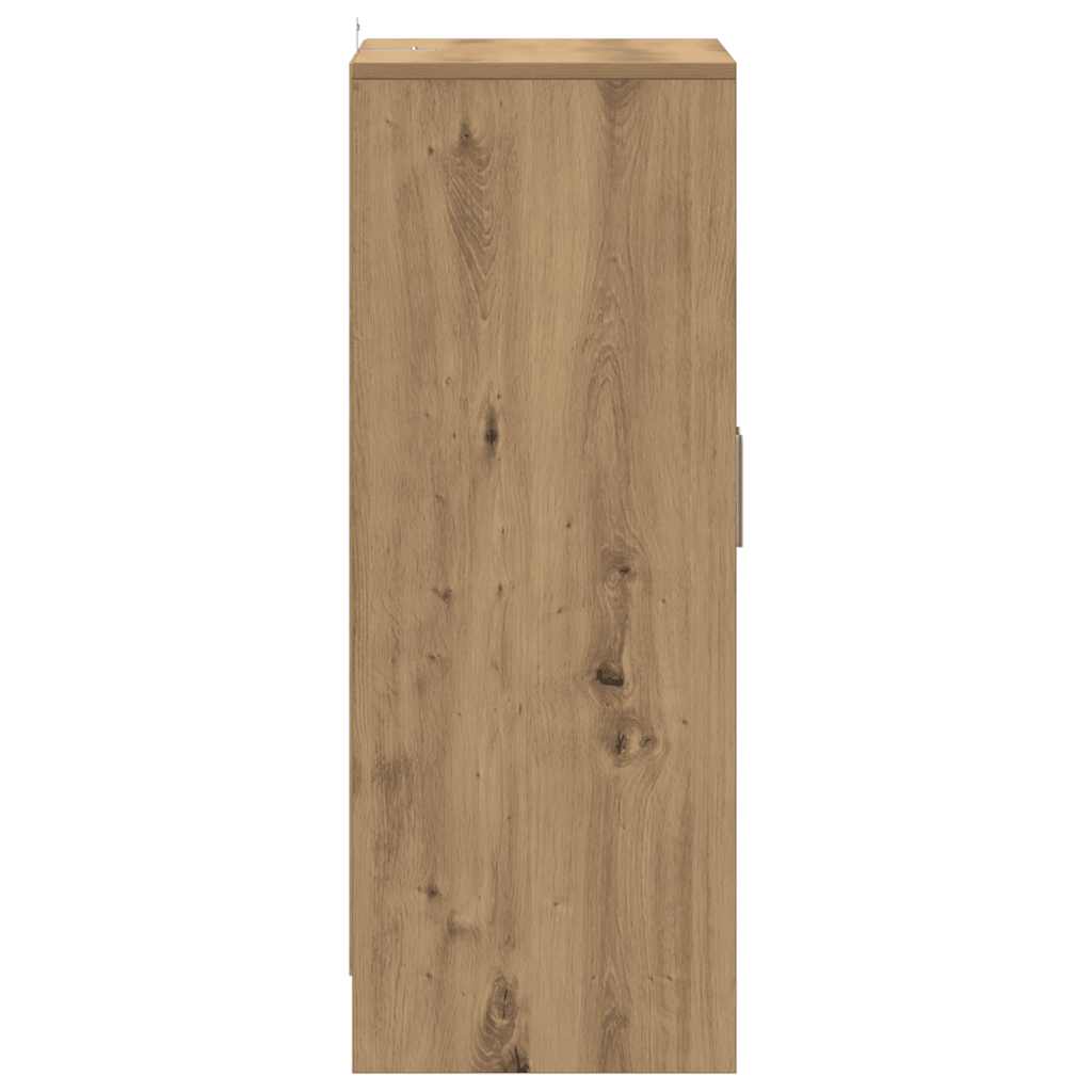 skoskab 60x35x92 cm konstrueret træ kunsteg