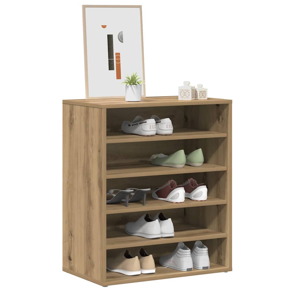 skoskab 60x35x70 cm konstrueret træ kunsteg