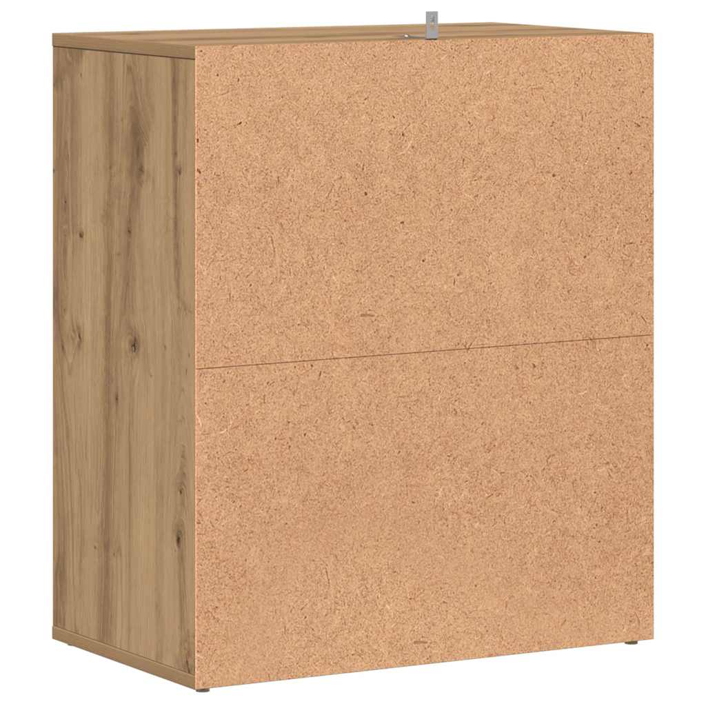 skoskab 60x35x70 cm konstrueret træ kunsteg