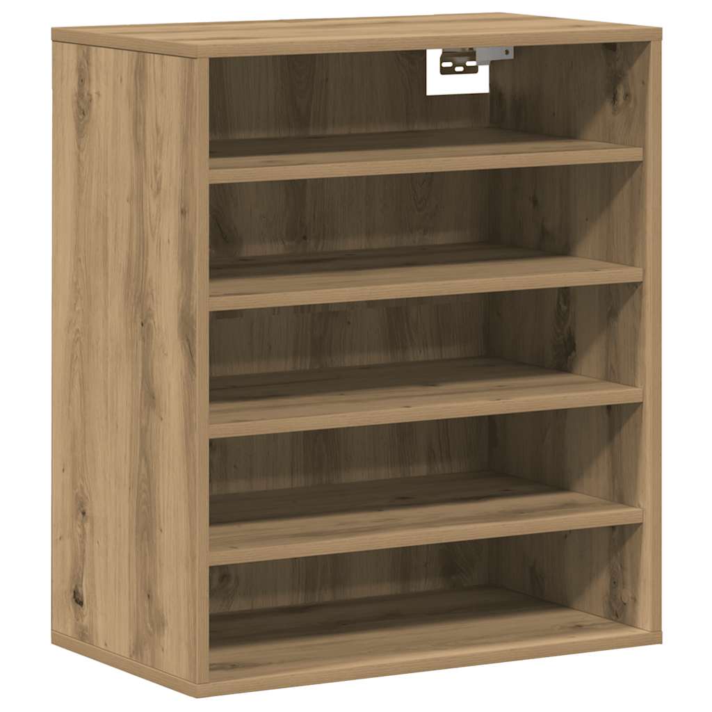 skoskab 60x35x70 cm konstrueret træ kunsteg