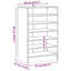 skoskab 60x35x92 cm konstrueret træ antikt eg