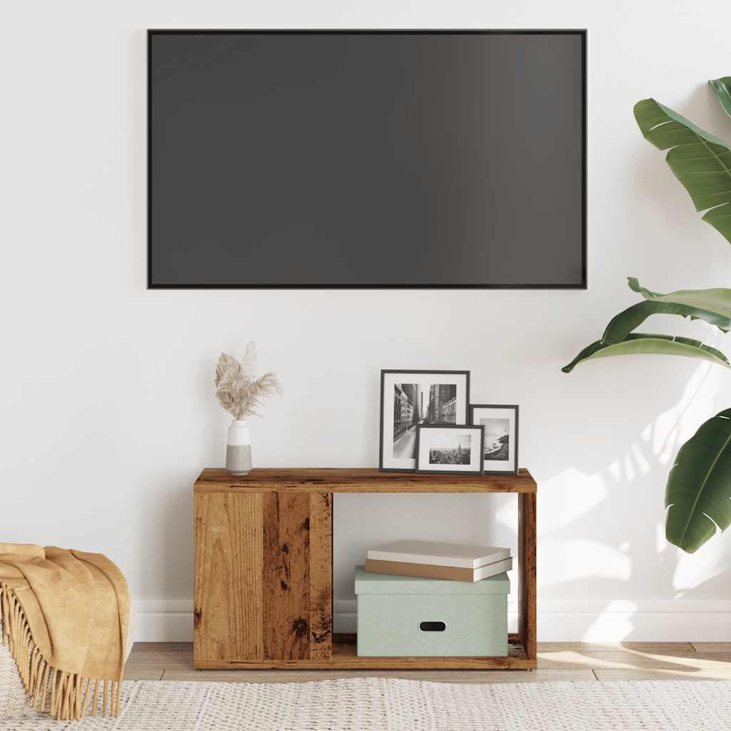 tv-bord 60x24x32 cm konstrueret træ antikt træ