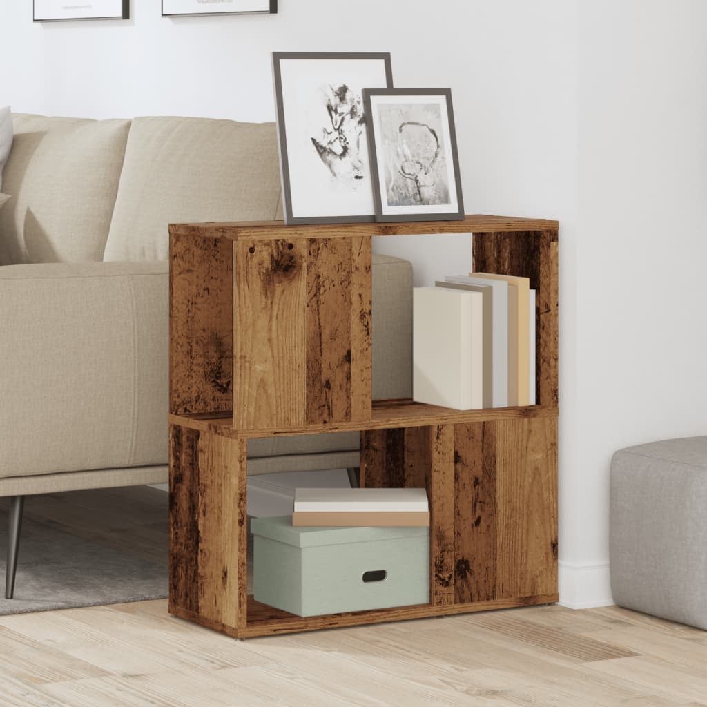 bogreol 60x24x63 cm konstrueret træ antikt træ